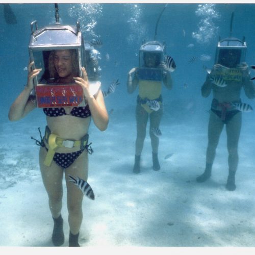 Undersea helmet diving experience